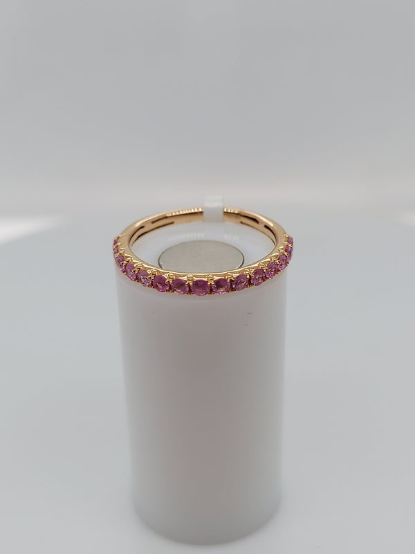 Pink Sapphire Stackable Band