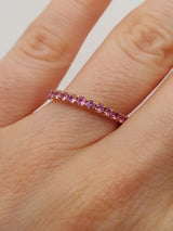 Pink Sapphire Stackable Band