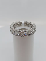 5.57 Carat Heart Shaped 2 Row Diamond Band