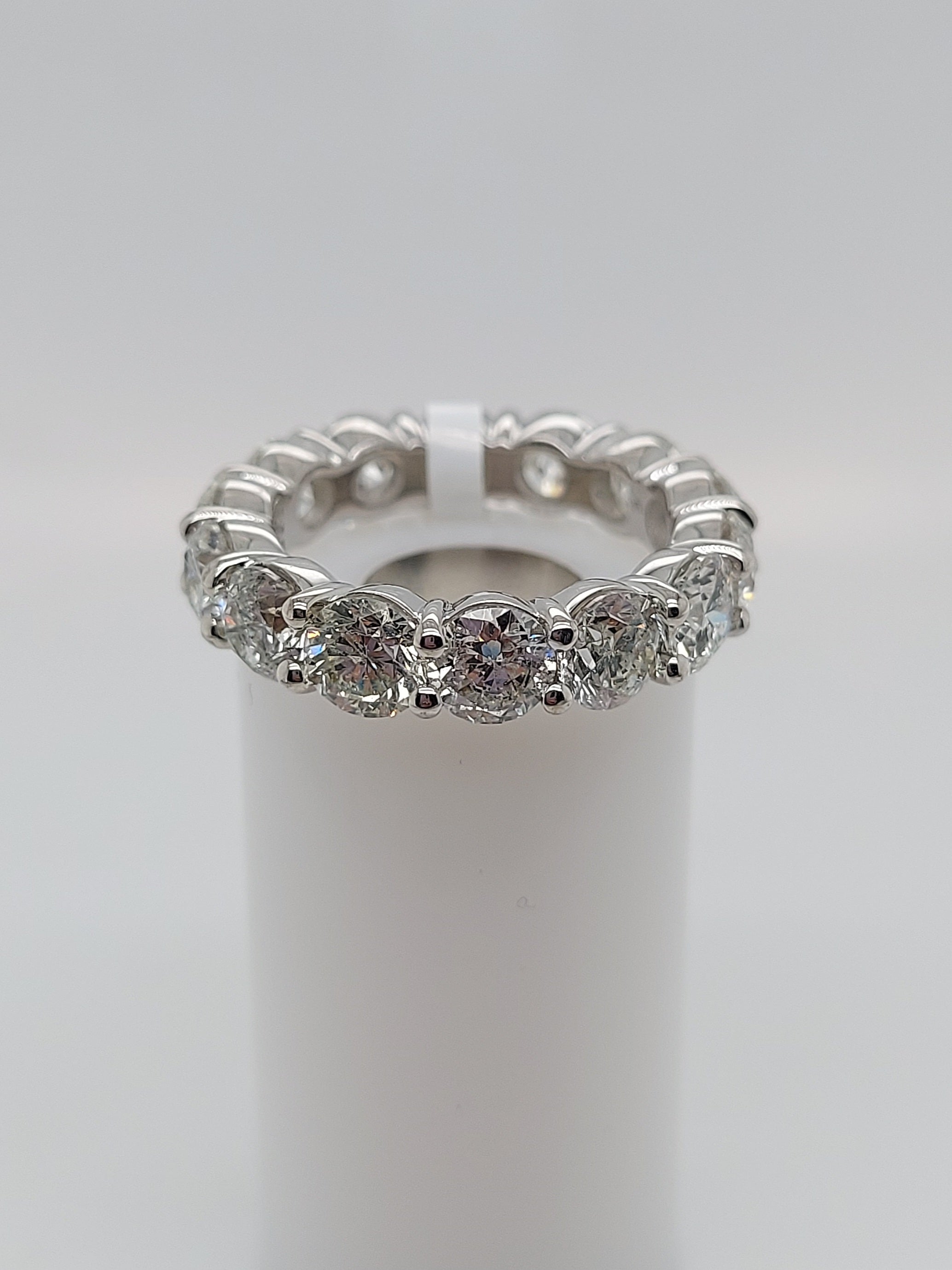 Round Cut Diamond Eternity Band In A Shared Prong Setting