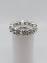 Round Cut Diamond Eternity Band In A Shared Prong Setting