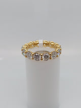 4.40 Carat Round Cut Scalloped Diamond Eternity Band