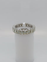 4.57 Carat Emerald Cut Diamond Eternity Band