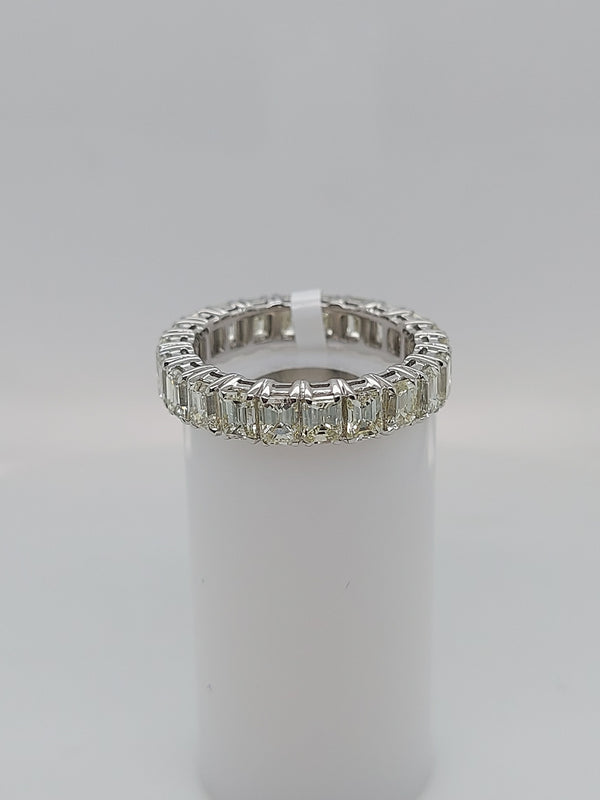 4.57 Carat Emerald Cut Diamond Eternity Band