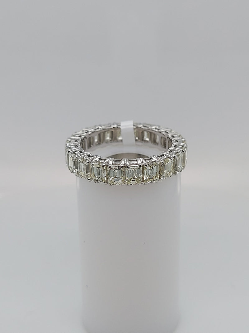 4.57 Carat Emerald Cut Diamond Eternity Band