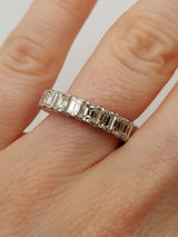 4.57 Carat Emerald Cut Diamond Eternity Band