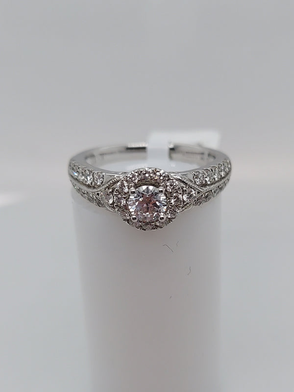 Diamond Halo Engagement Ring