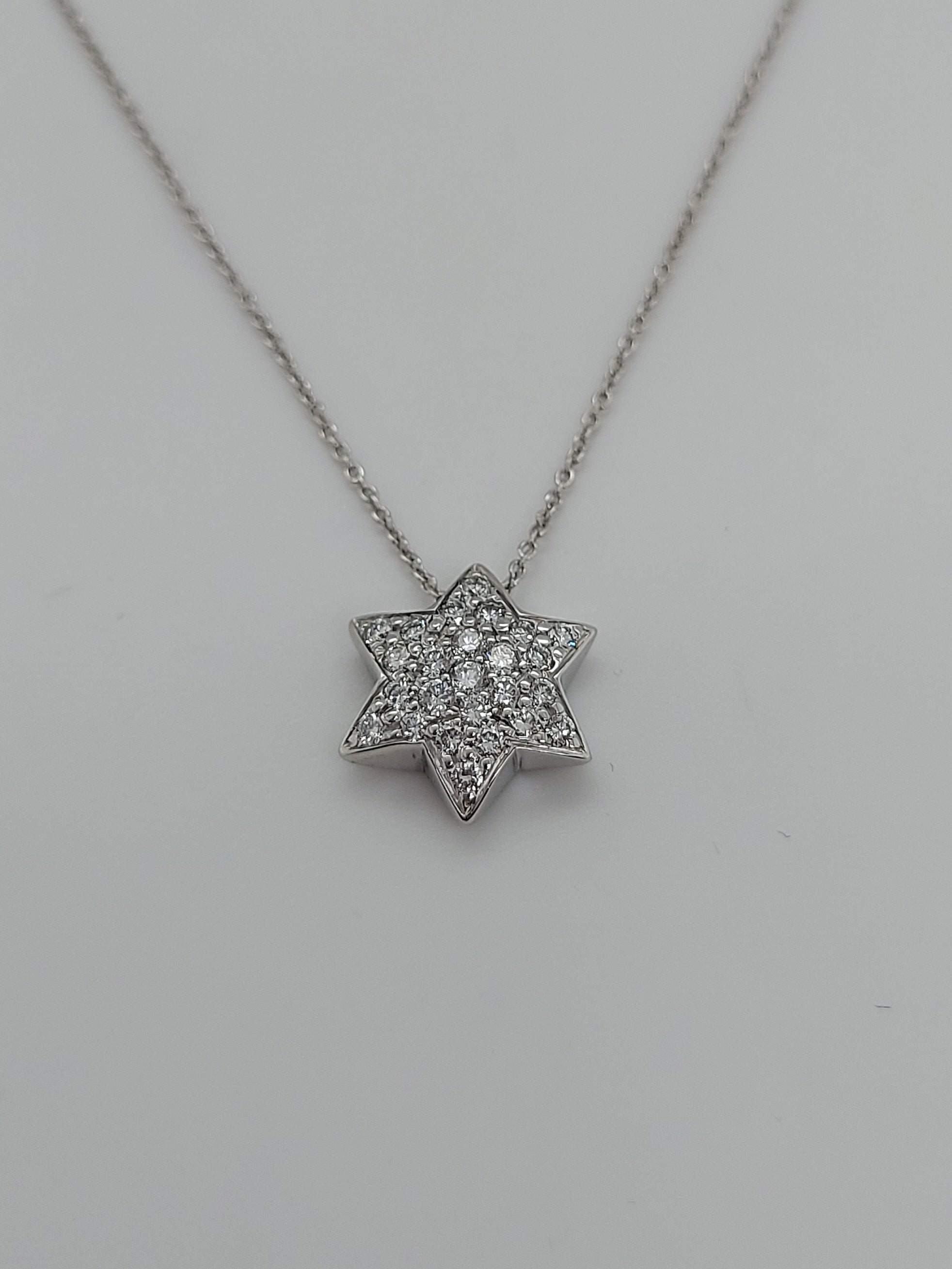 Star of David Diamond Pendant