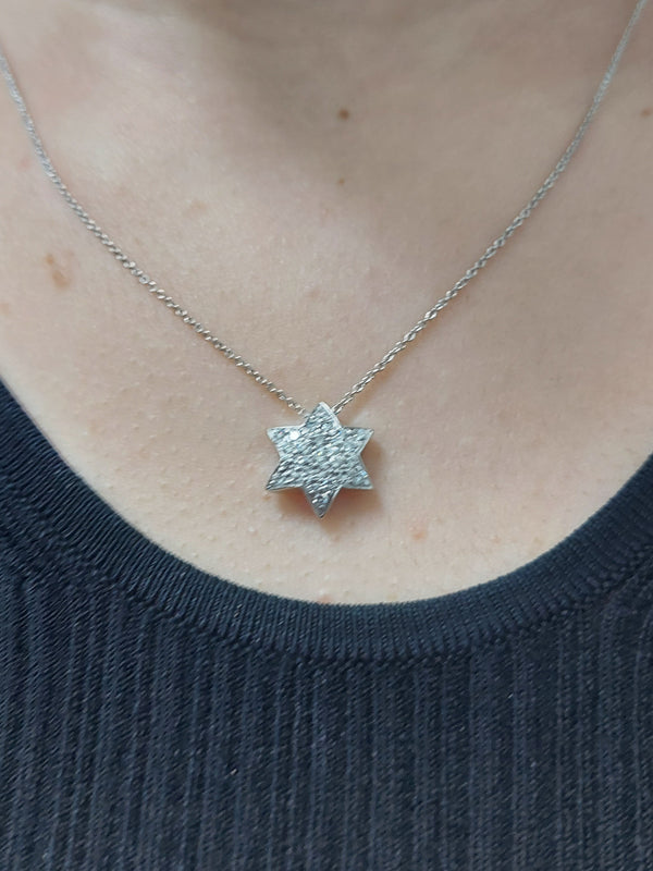 Star of David Diamond Pendant