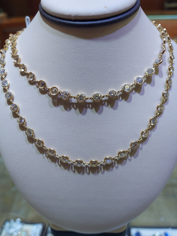 53 Carat Diamond By The Yard Long Necklace