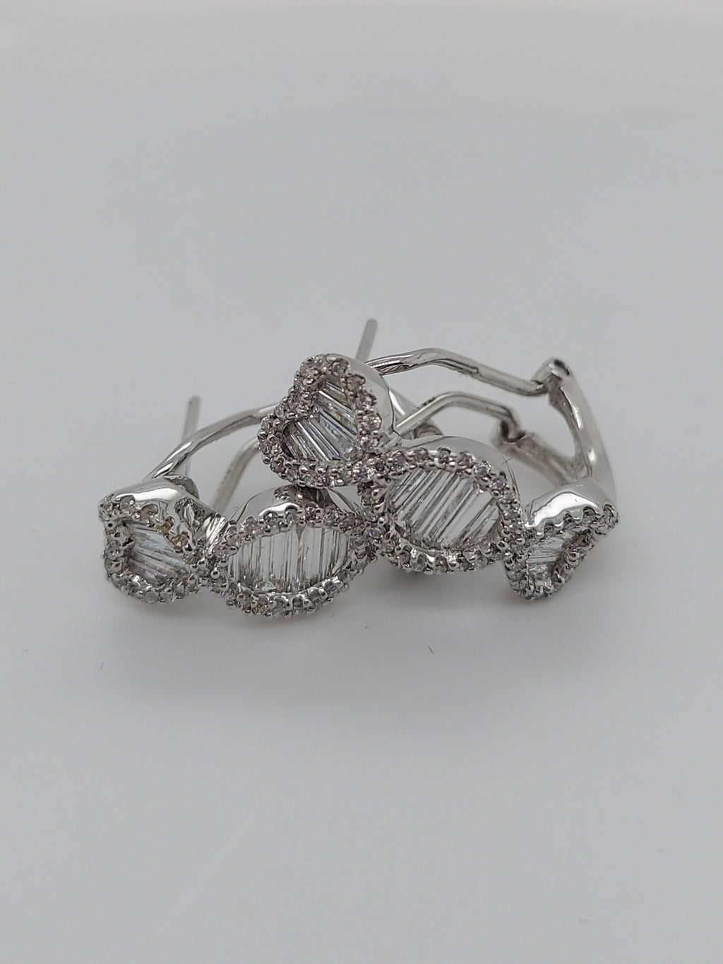 Multicut Diamond Hoop Earrings