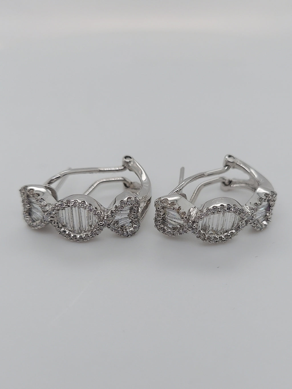 Multicut Diamond Hoop Earrings