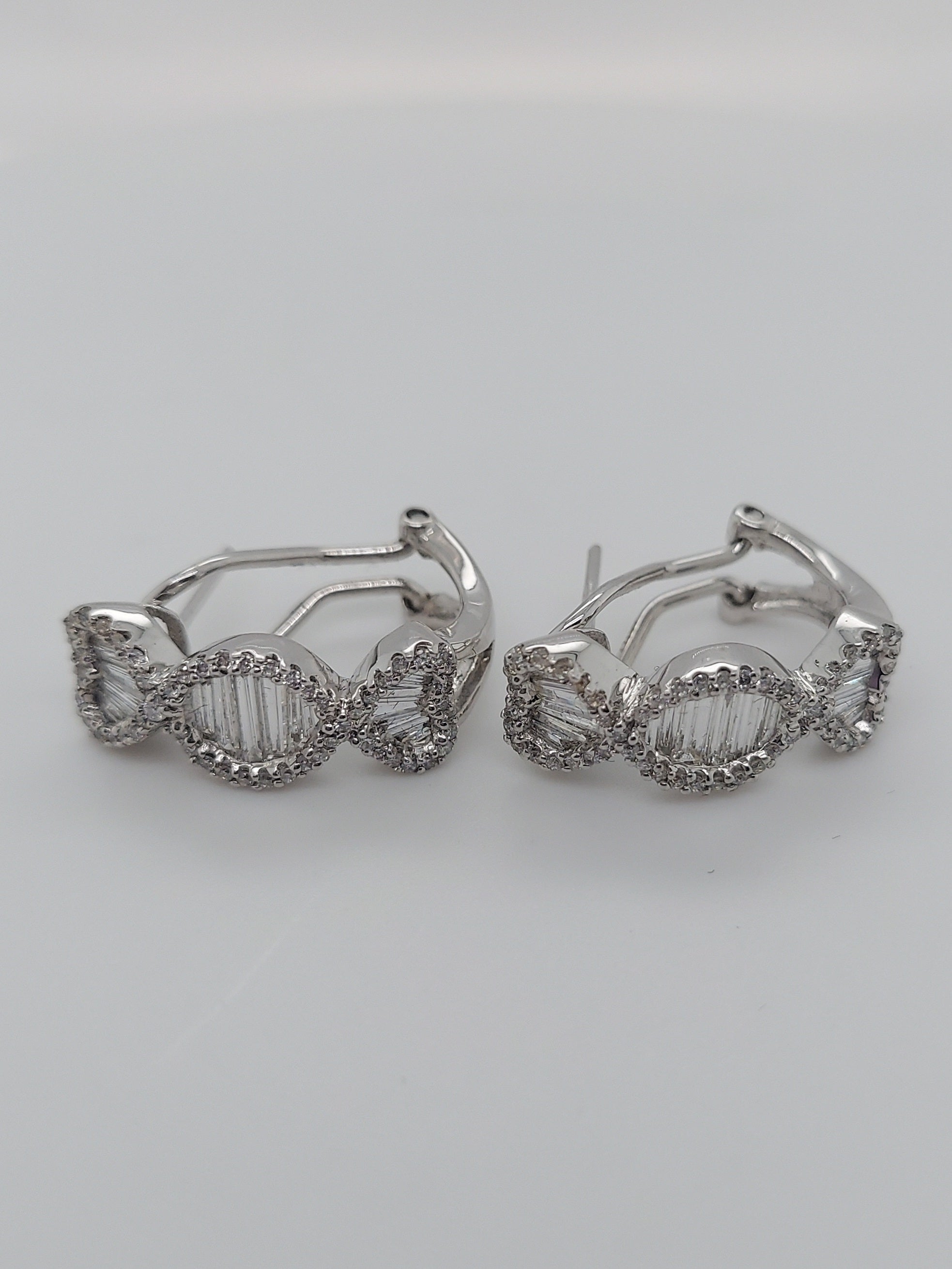 Multicut Diamond Hoop Earrings