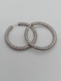 Micro Pave Diamond Hoop Earrings
