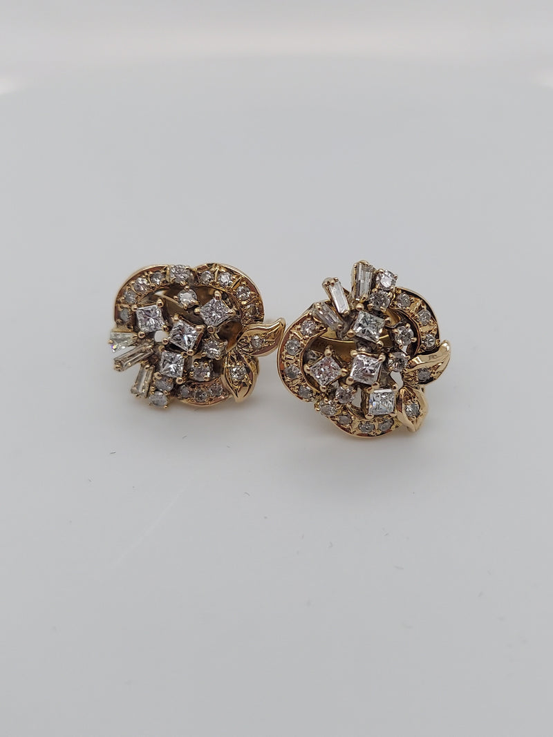 Multicut Diamond Earrings