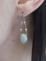 Micro Pave Diamond Drop Earrings