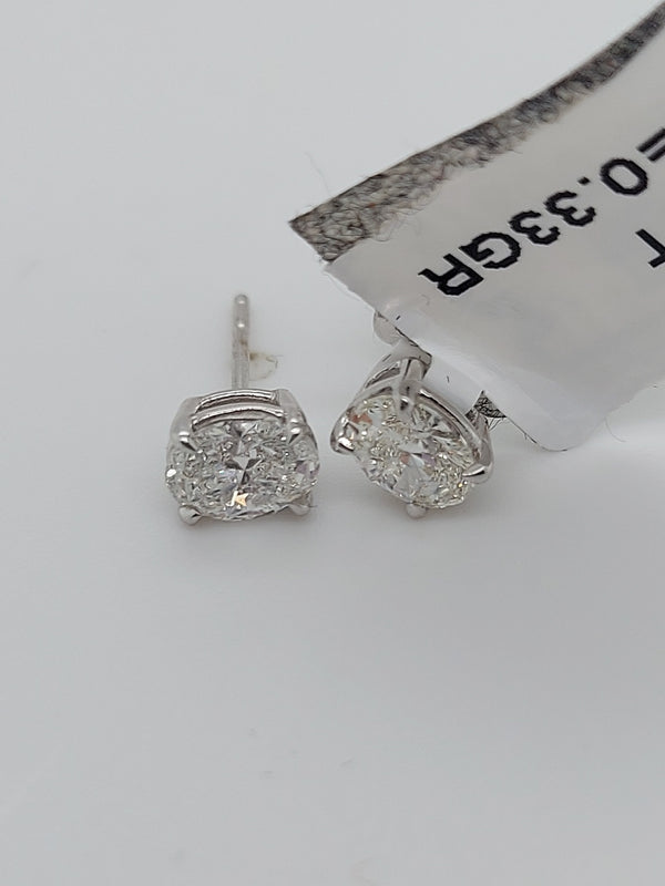 Oval Cut Diamond Stud Earrings