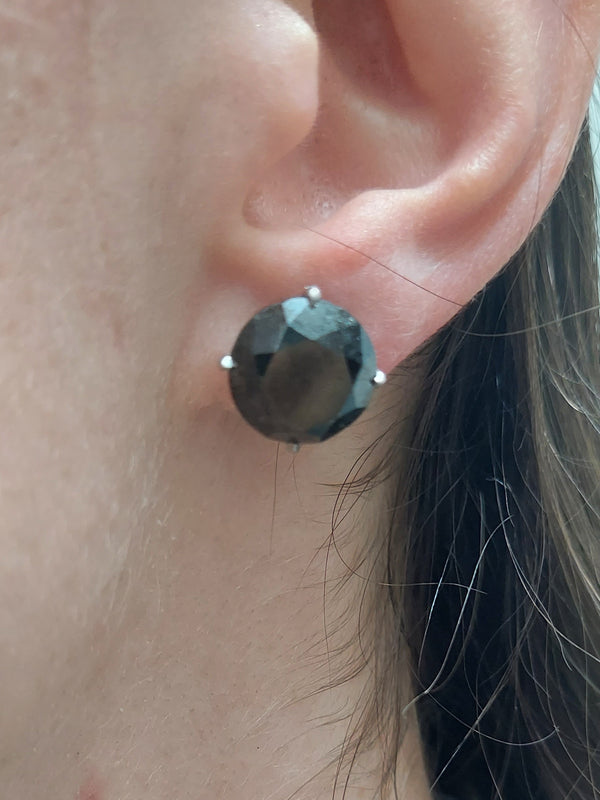 Onyx & Diamond Stud Earrings