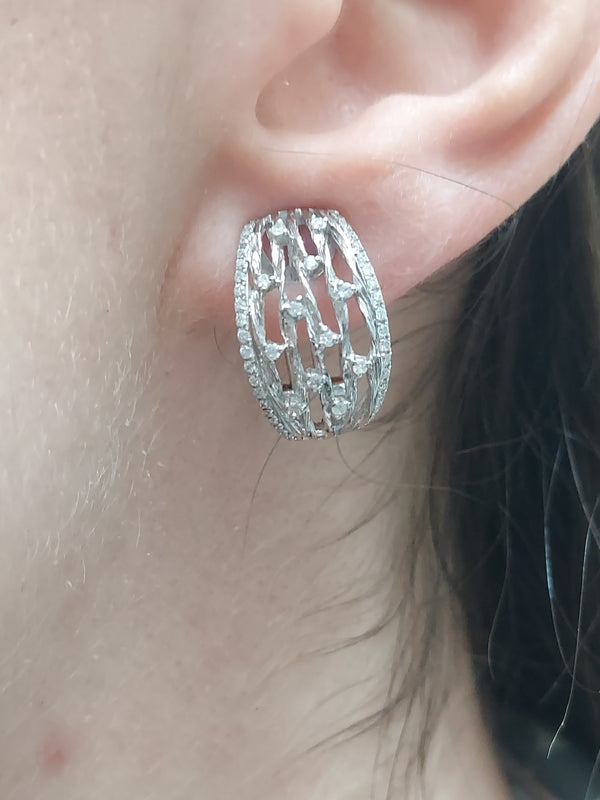 Diamond Huggie Earrings