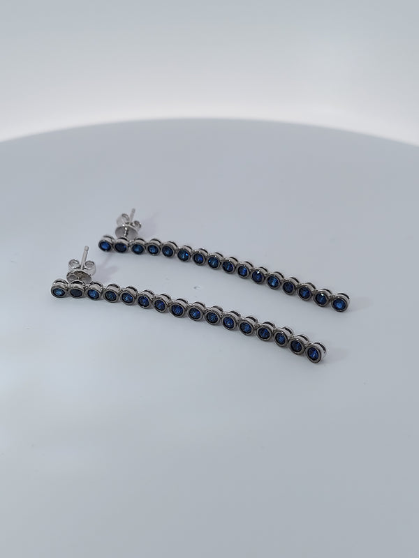 Blue Sapphire Drop Earrings