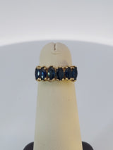 6 Stone Blue Sapphire Ring