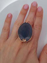 Blue Gemstone Diamond Fashion Ring