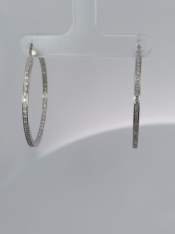 Diamond Hoop Earrings Inside Out