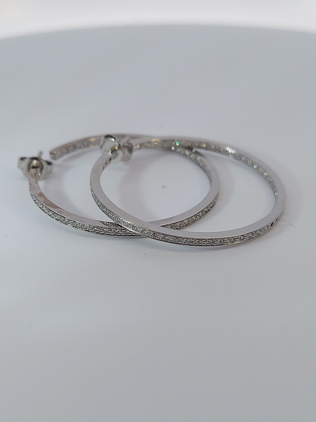 Diamond Hoop Earrings Inside Out
