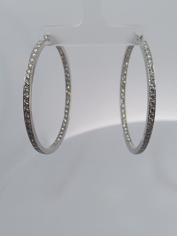 Diamond Hoop Earrings Inside Out