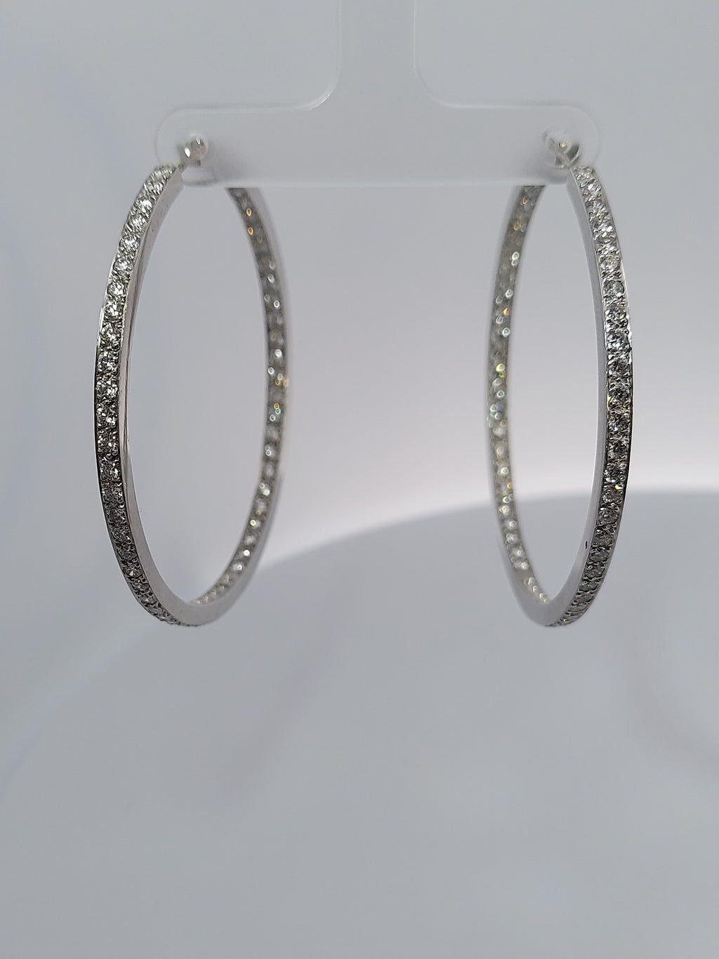 6 Carat Diamond Hoop Earrings Inside Out