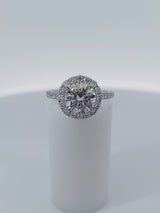 Round Brilliant Cut Halo Diamond Engagement Ring