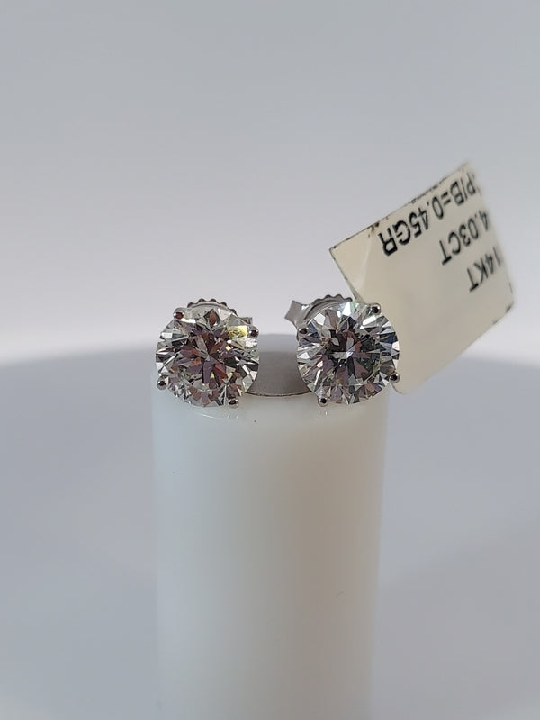 4 Carat Diamond Stud Earrings