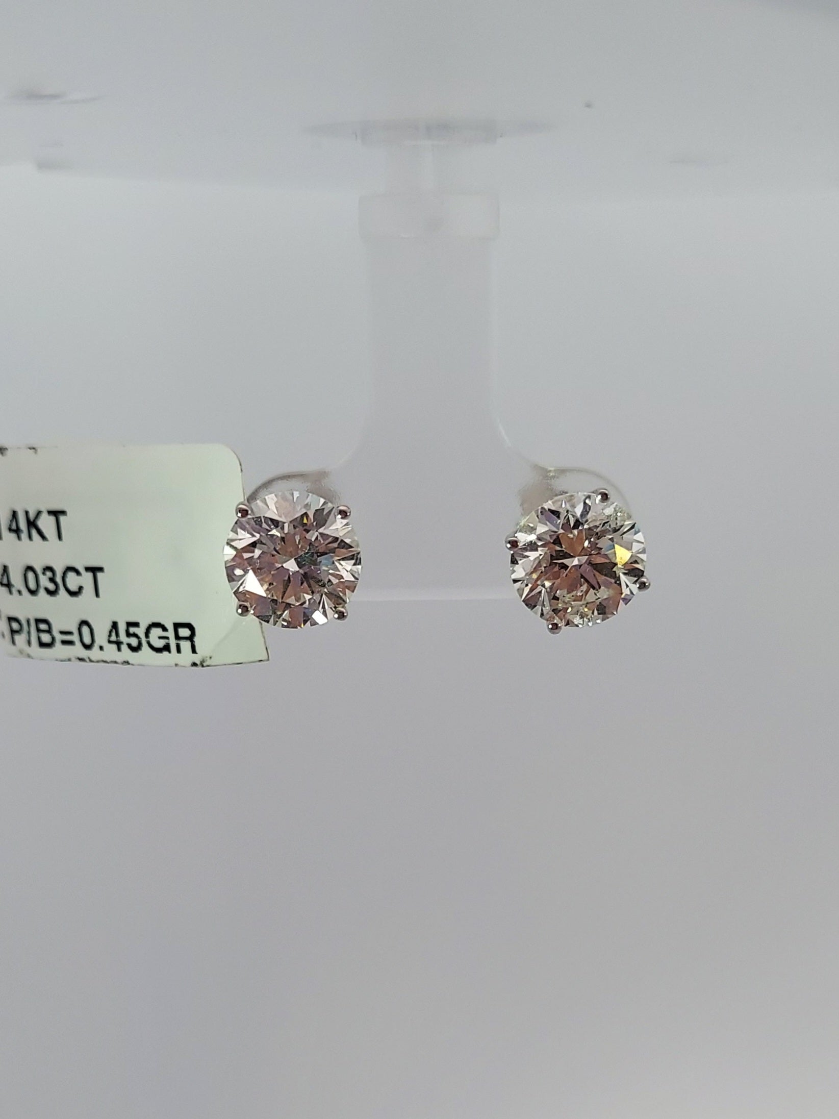 4 Carat Diamond Stud Earrings