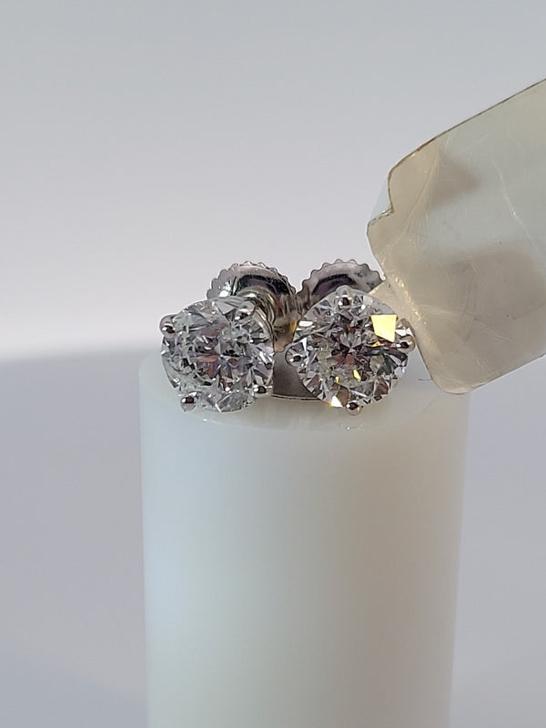 2.20 Carat Diamond Stud Earrings