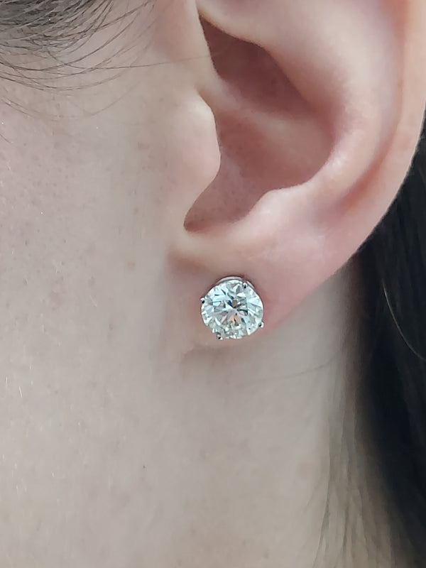 4 Carat Diamond Stud Earrings