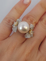 Acoya Pearl & Diamonds Fashion Ring