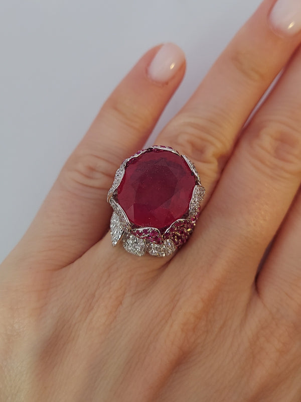 Ruby & Diamonds Fashion Ring