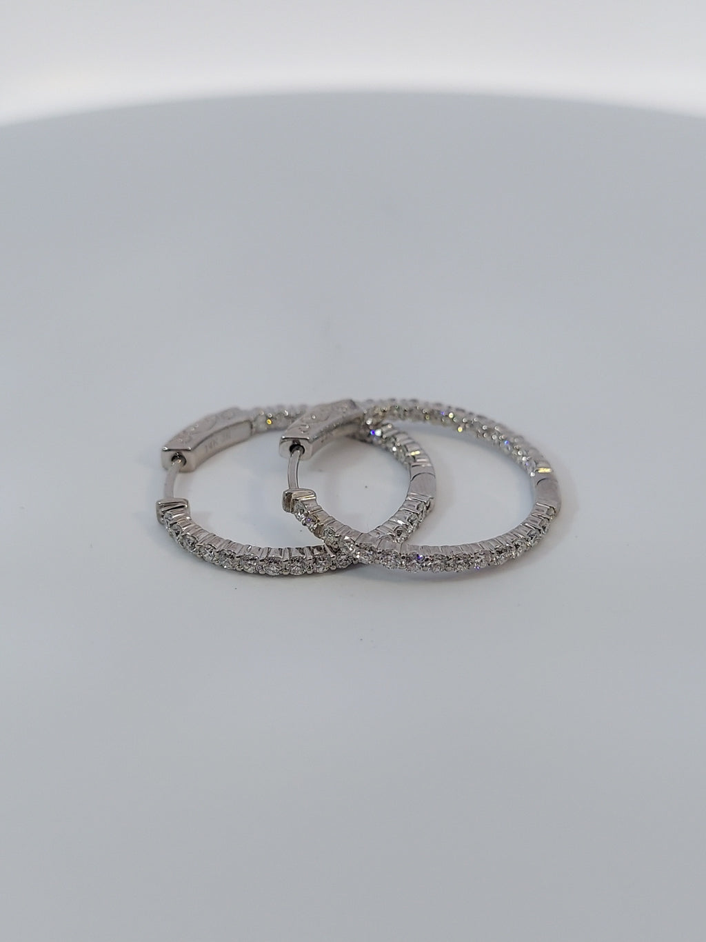Diamond Hoop Earrings Inside Out