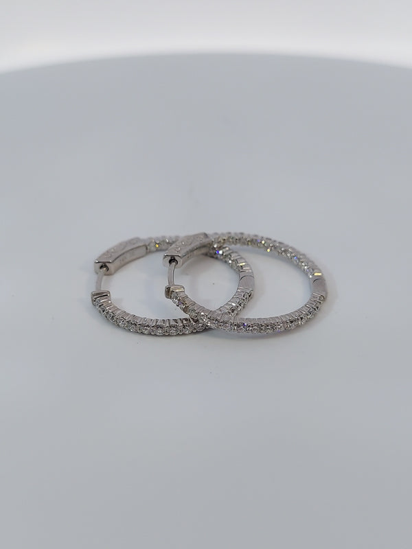 Diamond Hoop Earrings Inside Out