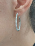 Diamond Hoop Earrings Inside Out