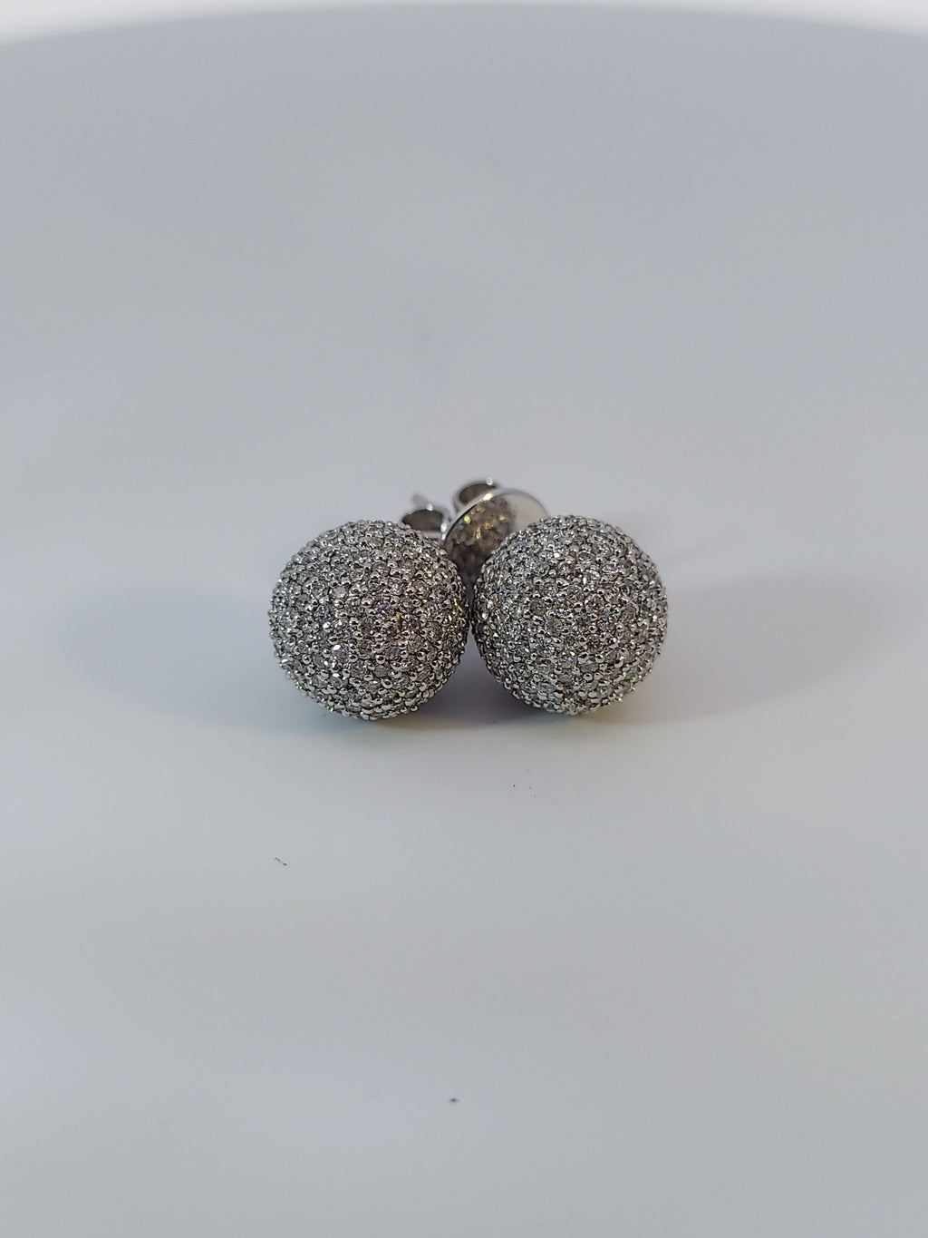 Full Pave Diamond Stud Earrings