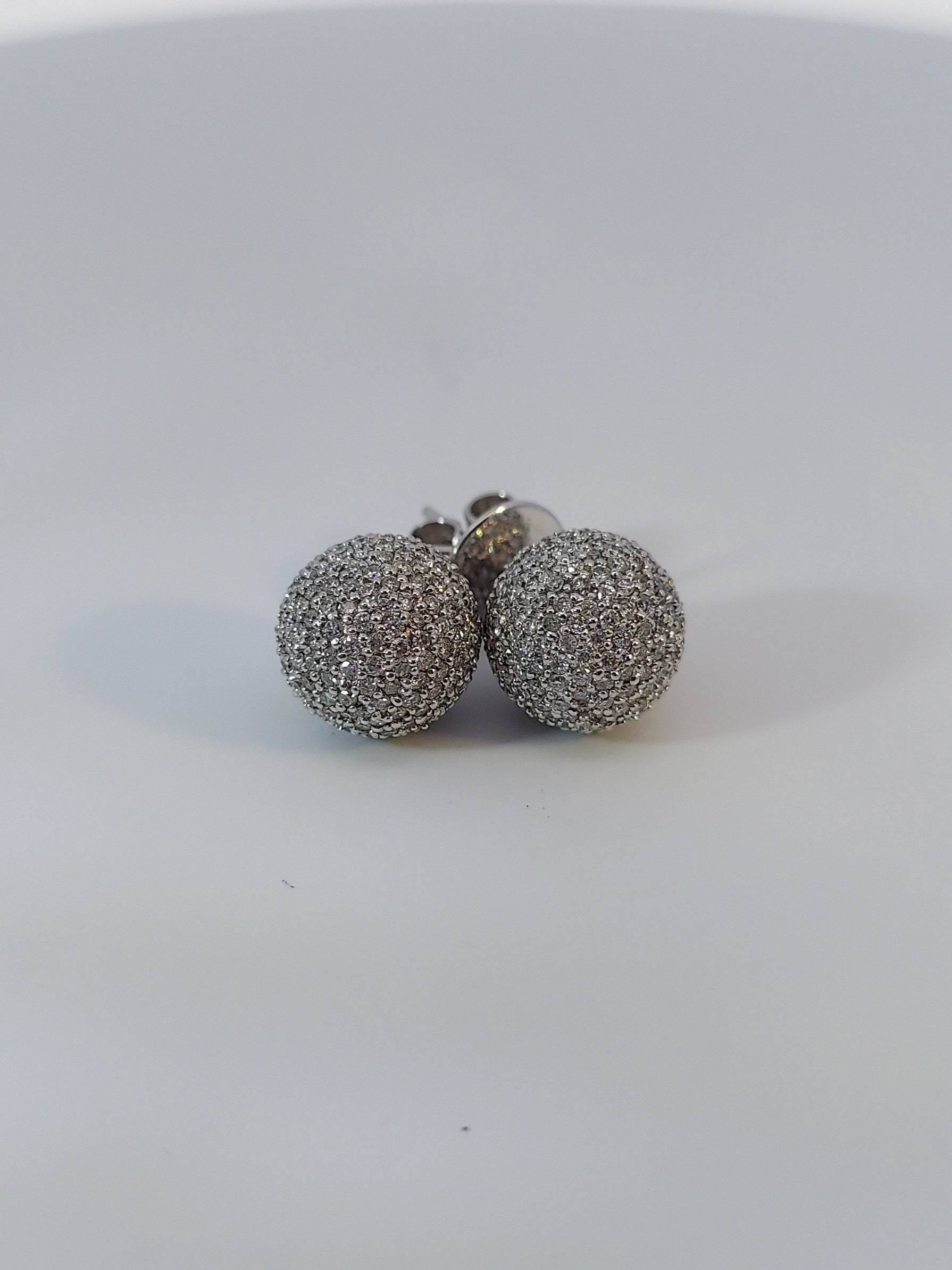 Full Pave Diamond Stud Earrings