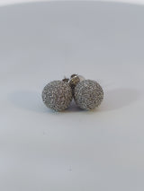 Full Pave Diamond Stud Earrings