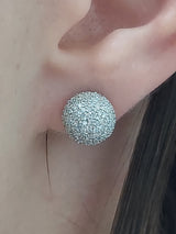 Full Pave Diamond Stud Earrings