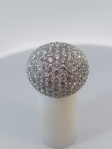 Full Pave Diamond Mushroom Cap Ring