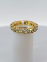 Fancy Yellow Cushion Cut Diamond Eternity Band