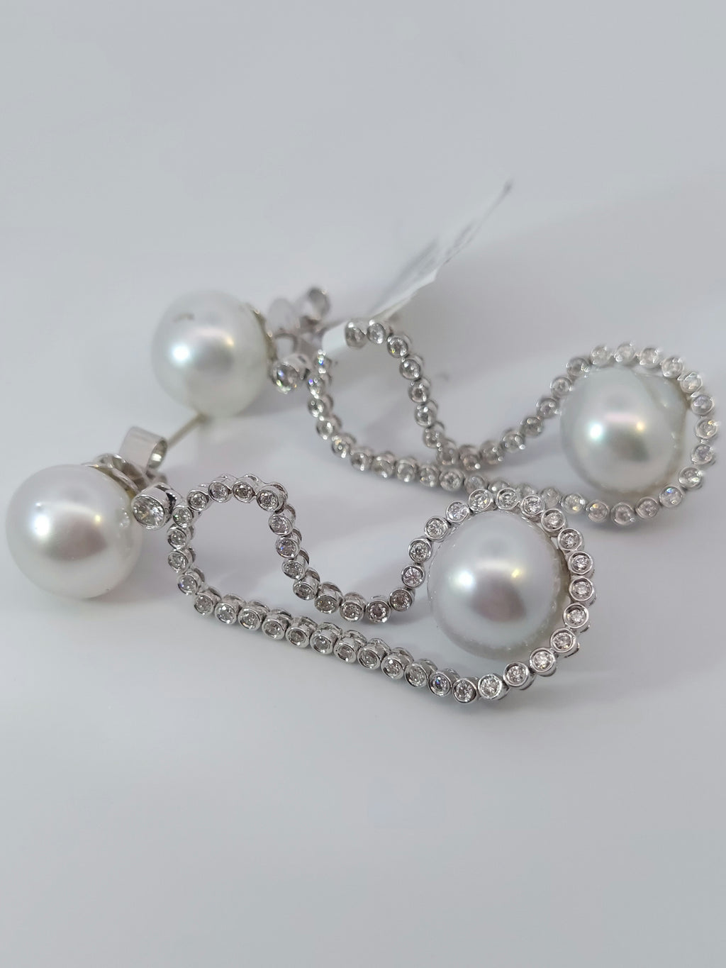 Pearls & Diamonds Drop Earrings