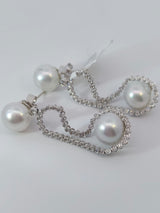 Pearls & Diamonds Drop Earrings