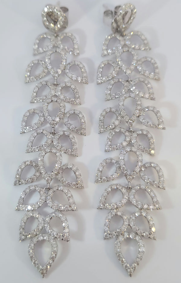 6.30 Carat Diamond Chandelier Dangle Earrings