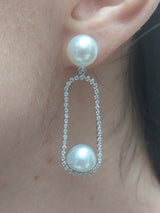 Pearls & Diamonds Drop Earrings